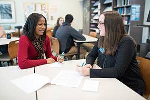 Students at Writing Center